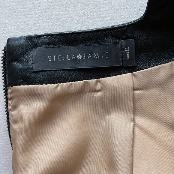 Stella and Jamie Galo Genuine Leather Mini Skirt - Size Small - Picture 7 of 8